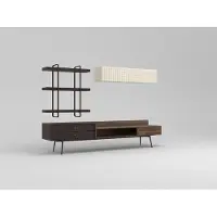 Xl Moebel Gmbh Braun Komplett Wohnzimmermöbel Wandschrank Wohnwand TV-Ständer Wandregale