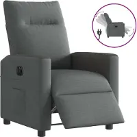Syfax Relaxsessel Elektrisch Dunkelgrau Stoff