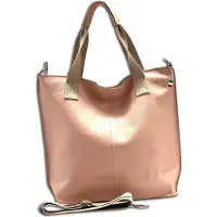 Florence Leder Tasche Schultertasche Shopper rosa OTF161A