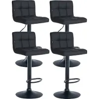 CLP 4er Set Barhocker Feni Kunstleder, Farbe:weiss, Material Gestell:Metall matt weiss