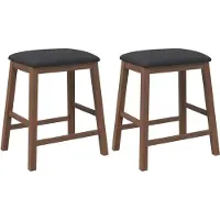 vidaXL "2026 MODERNE" Barstühle mit Kissen 2er-set - multifunktional& Moderne - Braun Massivholz Gummibaum - Barstühle klassischem Design CC4400770