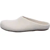 Magicfelt Wollfilz-Pantoffel, Moorschnucke, weiss, Ledersohle 17/713-4855 39