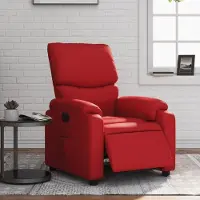 Prolenta Maison Exclusive - Relaxsessel Elektrisch Rot Kunstleder