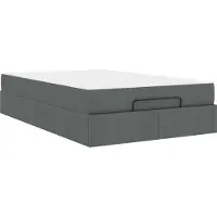 Syfax Bettgestell mit Matratze 2 pcs Dunkelgrau Stoff