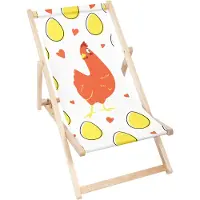 Dreamroots Liegestuhl Holz, Buchenholz bis zu 130 kg, Sonnenliege klappbar mit 3-stufiger Neigungsregulierung der Rückenlehne, Egglan