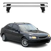 Omac Menabo Dachträger für Honda Civic mk6 Schrägheck 1995-2000 50kg Alu Silber 2x