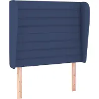 Syfax Kopfteil mit Ohren Blau 103x23x118/128 cm Stoff