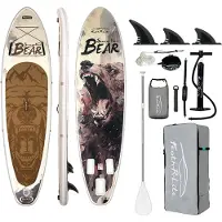 Bestway Paddleboard 350x90x15 cm mit Zubehör weiß und braun