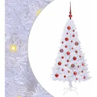 Syfax Künstlicher Weihnachtsbaum Weiß 120 cm PVC und Stahl