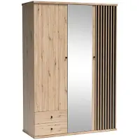 Beautysofa Drehtürenschrank mit zwei Türen und zwei Schubladen CAYA C-23, Artisan