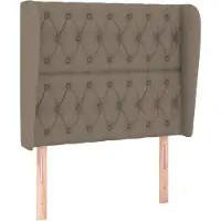 Syfax Kopfteil mit Ohren Taupe 103x23x118/128 cm Stoff