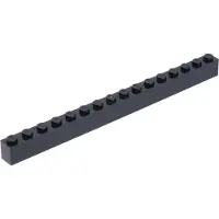LEGO 10 Stück 2465 Stein Brick 1x16 Part Basic Steine 10 Schwarz