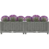 vidaXL Hochwertigen Möbel Beete - Grau Hochbeet 80x40x23cm Polypropylen NEU1236498