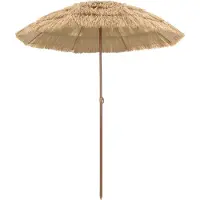 Syfax Strandparasol Natur 160 x 160 x 196 cm Polyester und Stahl