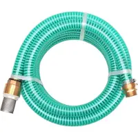 vidaXL "im Angebot" Saugschlauch mit Messing-Anschlüssen 7 m 25 mm Grün - Gartenschläuche CC552