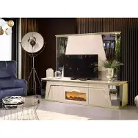 AEA Wohnwand TV Wand Holz Modern Stil Wohnzimmer Möbel tv Ständer Luxus Einrichtung