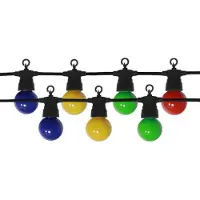 Silamp LED Lichterkette Guinguette 8M 10St 3W IP65 Mehrfarbig - Kabel Schwarz
