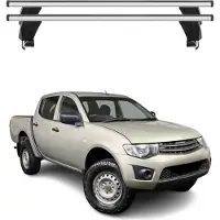 Menabo Dachträger Grundtäger für Mitsubishi L200 2005-2015 50kg Alu Silber 2 tlg