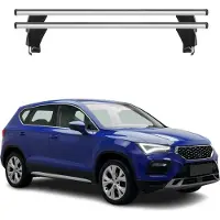 Menabo Dachträger Grundtäger für Seat Ateca 2016-2020 ABE Aluminium Schwarz 2tlg
