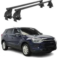 Menabo Dachträger Grundträger für Ssangyong Korando mk4 2019-25 Stahl Schwarz 2x