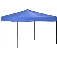 Syfax Partyzelt 3x3 m Blau faltbar UV- und wasserabweisend mit stabilem Gestell