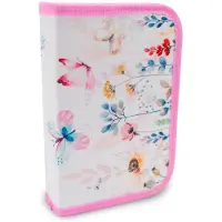Itenga Schüler-Etui Mäppchen Schmetterling 28 teilig 1-Zipper