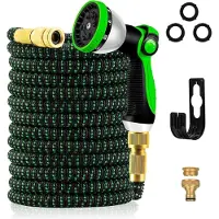 Sonstiges Flexibler Gartenschlauch 45,5m 3-lagiger Latex 3450D-Gewebe 10-Funktions-Spray