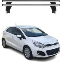 Menabo Dachträger Grundtäger für Kia Rio Schrägheck 2011-2017 50kg Alu Silber 2x