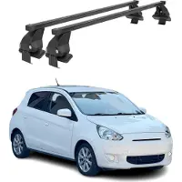 Menabo Dachträger für Mitsubishi Space Star mk2 2016-2020 FL 50kg Stahl Schwarz