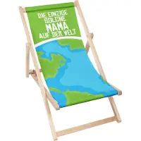 Dreamroots Liegestuhl klappbar Holz, bis zu 130 kg, Sonnenliege klappbar mit 3-stufiger Neigungsregulierung der Rückenlehne, Die einzige solche Mama