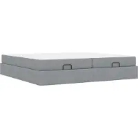 Syfax Bettgestell mit Matratze mit Matratze 2 pcs Hellgrau Stoff