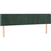 Syfax Kopfteil mit Ohren Dunkelgrün 163x16x78/88 cm Samt