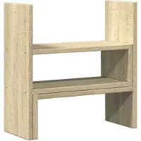 Syfax Schreibtisch-Organizer Verstellbar Sonoma-Eiche 40x17x41 cm
