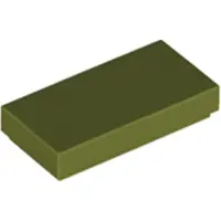 LEGO 1x2 Fliesen 3069 - 100 Stück Olivegrün