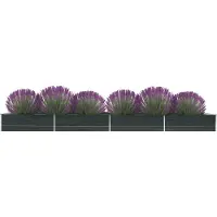 vidaXL "Rabatt" Garten-Hochbeet/Pflanzgefäß/Pflanzkübel - Verzinkter Stahl 600x80x45 cm Anthrazit - Beete CC20085