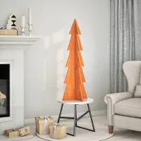 Prolenta Maison Exclusive - Weihnachtsbaum zum Schmücken Wachsbraun 112cm Massivholz Kiefer