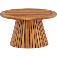 Furnlux Classic FURNLUX Aussen Couchtisch Lumpur Akazie 70cm / Hauptfarbe: Braun / Abmessungen: 70 x 70 x 40 cm