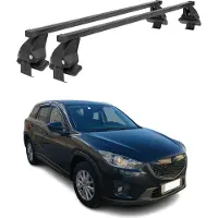 Menabo Dachträger Grundtäger für Mazda CX-5 2012-2016 50kg Stahl Schwarz 2 tlg