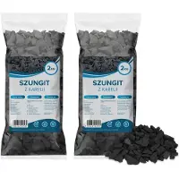 Wessper 2× Schungit Rohsteine – je 2 kg | Wassersteine zur Wasserenergetisierung & natürlichen Filtration