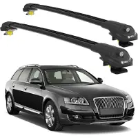 TURTLE DACHTRÄGER AIR-1 AUDI A6 ALLROAD (C7) 2012 - 2018 Raised Rails , Schwarz