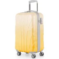 Suitline - leichtes Handgepäck 55x35x20 cm Flugzeug-Trolley 34 L Bordgepäck Hand-Koffer leicht Bord-Koffer 4 Rollen Kabinengepäck Hand Luggage TSA ,Safari Sunrise
