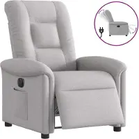 Syfax Relaxsessel Elektrisch Wolkengrau Stoff