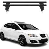 Menabo Dachträger Grundtäger für Seat Leon mk2 2009-2012 FL 50kg Alu Schwarz 2x