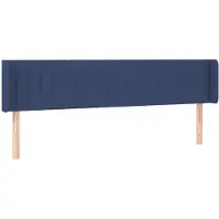 Syfax Kopfteil mit Ohren Blau 203x16x78/88 cm Stoff