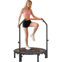 SPORTNOW 102cm Faltbares Fitness-Rebounder Fitness-Trampolin mit Haltegriff