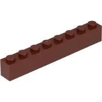 LEGO 10 Stück 3008 Stein Brick 1x8 Part Basic Steine 10 Rotbraun