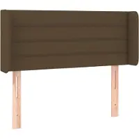 Syfax Kopfteil mit Ohren Dunkelbraun 103x16x78/88 cm Stoff