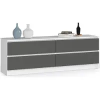 Akord Furniture Factory OP0LK-1604SZ-BIASZA, Weiß, 4 Schublade(n), Matt, 16 mm, 71 cm, 400 mm
