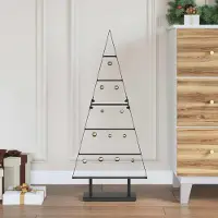 Prolenta Maison Exclusive - Metall Weihnachtsbaum mit Ständer Schwarz 90 cm Stahl