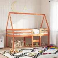 Prolenta Maison Exclusive - Dach für Kinderbett Wachsbraun 209x95,5x88 cm Massivholz Kiefer